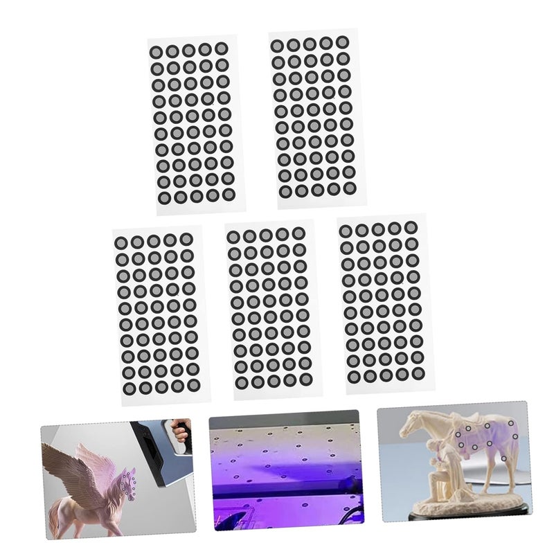 علامات التتبع عالية الانعكاسية 5 أوراق نقاط فيلم عاكس للمسح الضوئي الدقيق - Image 4